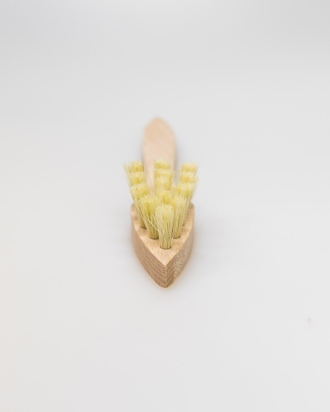 Wildleder-Bürste Herzform / Agave hell